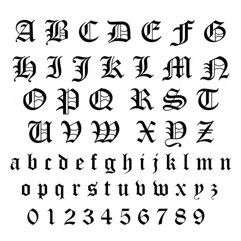 SILVER PERSONALISED OLD ENGLISH NAME NECKLACE