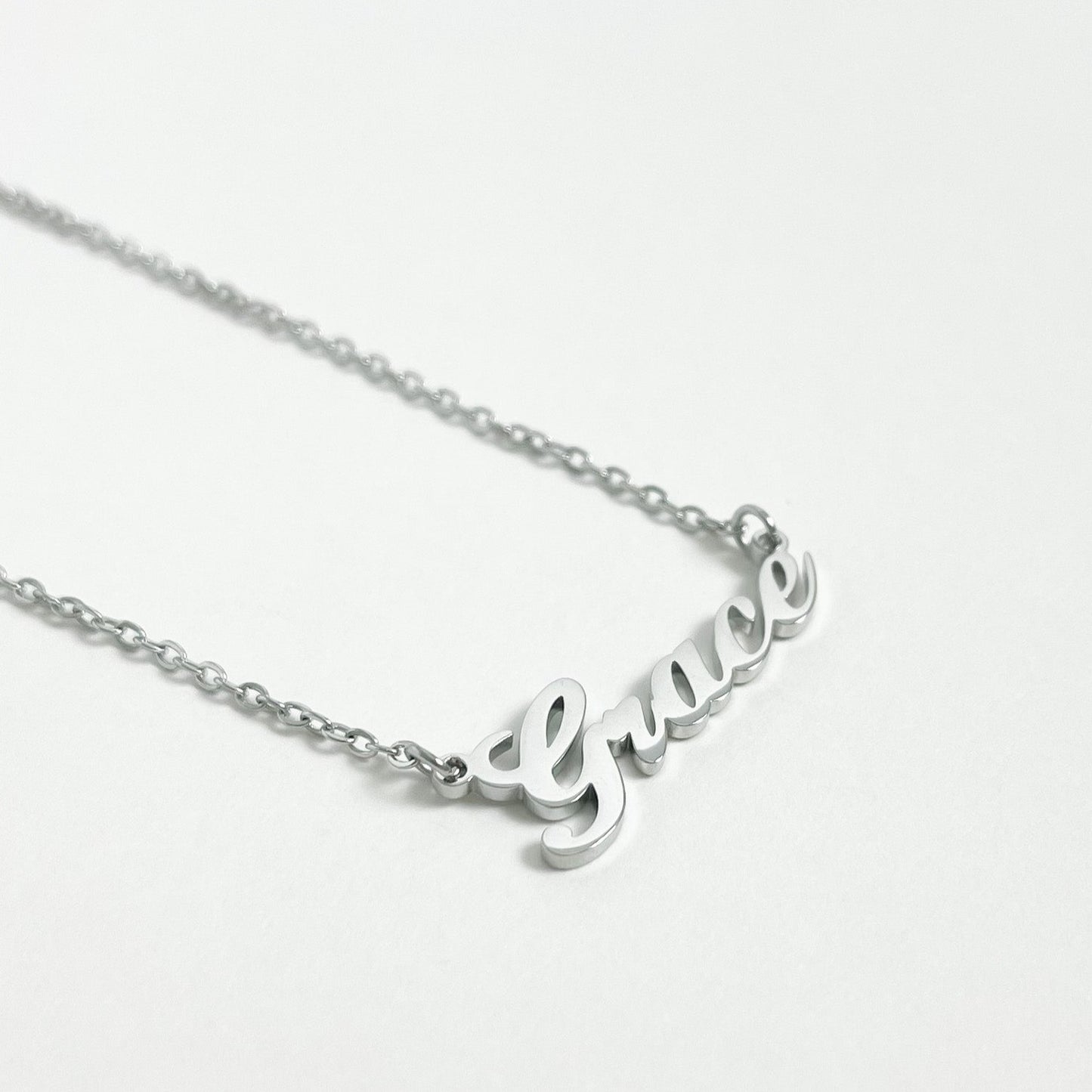 SILVER PERSONALISED NAME NECKLACE - ROSOKI