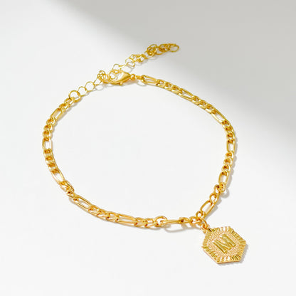 GOLD INITIAL ANKLET