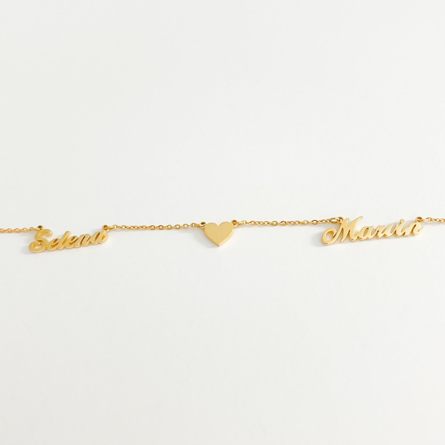 THE PERSONALISED TWO NAME HEART NECKLACE