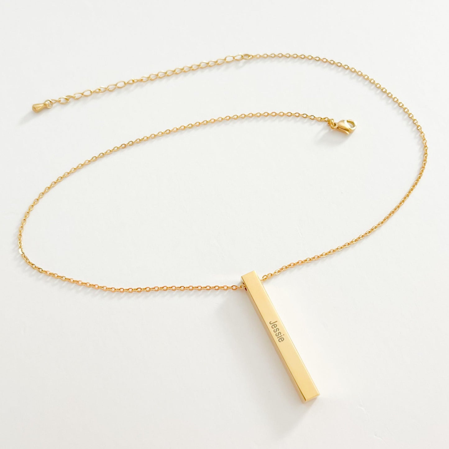 PERSONALISED ENGRAVABLE BAR NAME NECKLACE - ROSOKI