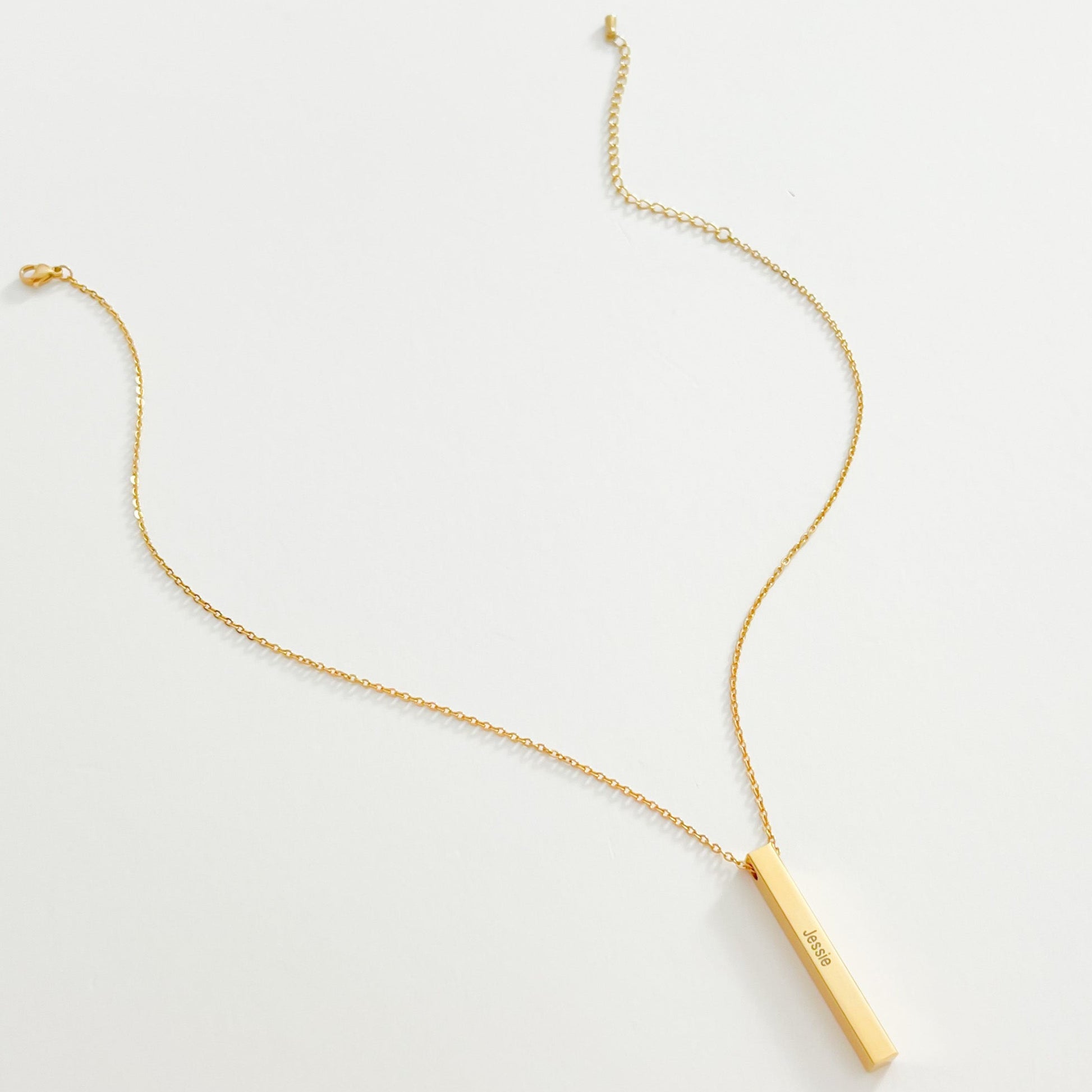 PERSONALISED ENGRAVABLE BAR NAME NECKLACE - ROSOKI