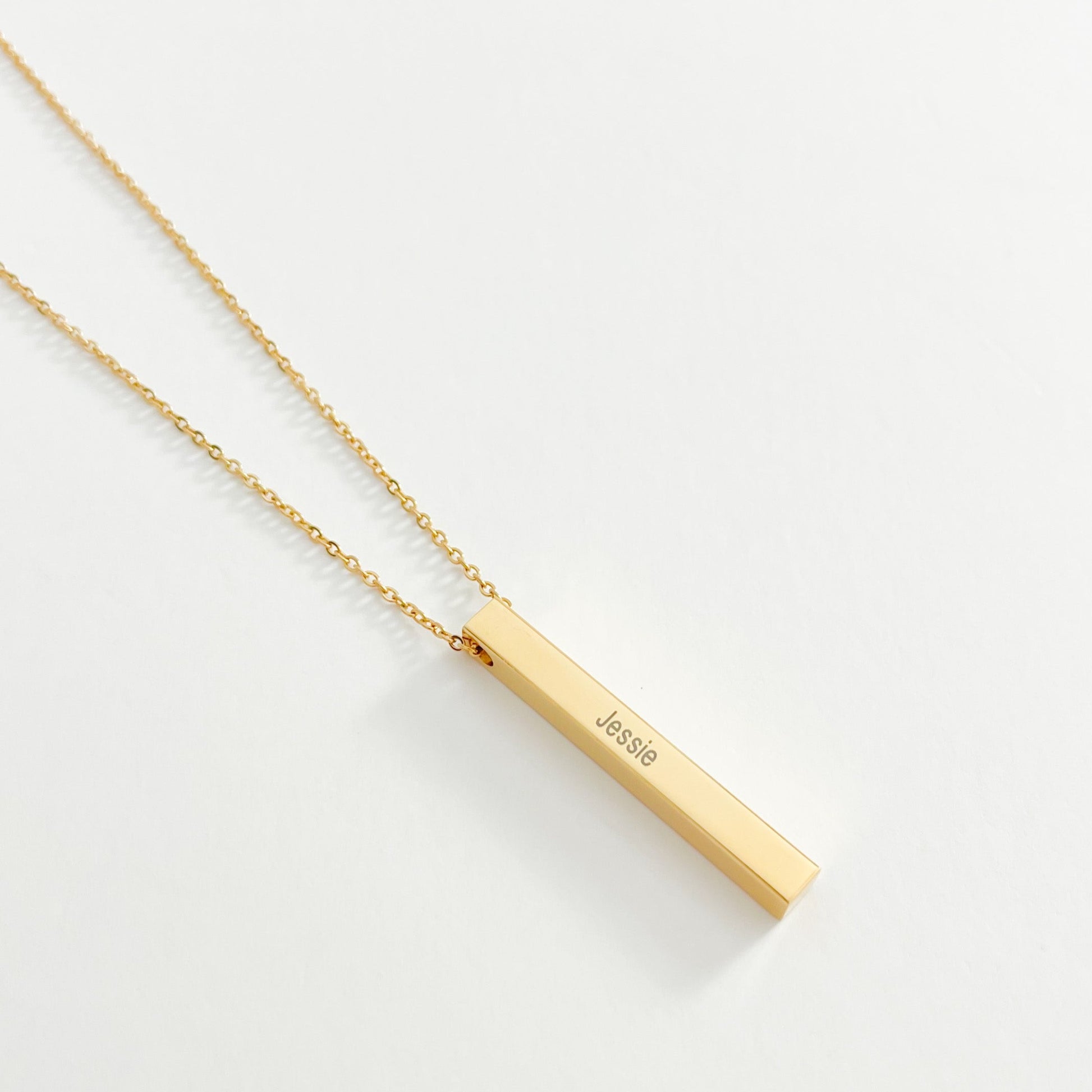 PERSONALISED ENGRAVABLE BAR NAME NECKLACE - ROSOKI