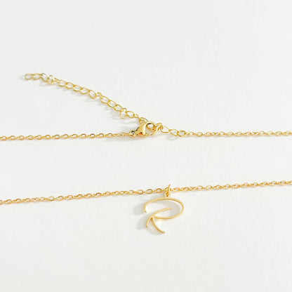 DAINTY CURSIVE INITIAL NECKLACE