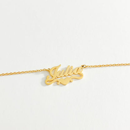 THE PERSONALISED HEART NAME NECKLACE